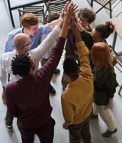Visibly Diverse Team Giving Group High 5